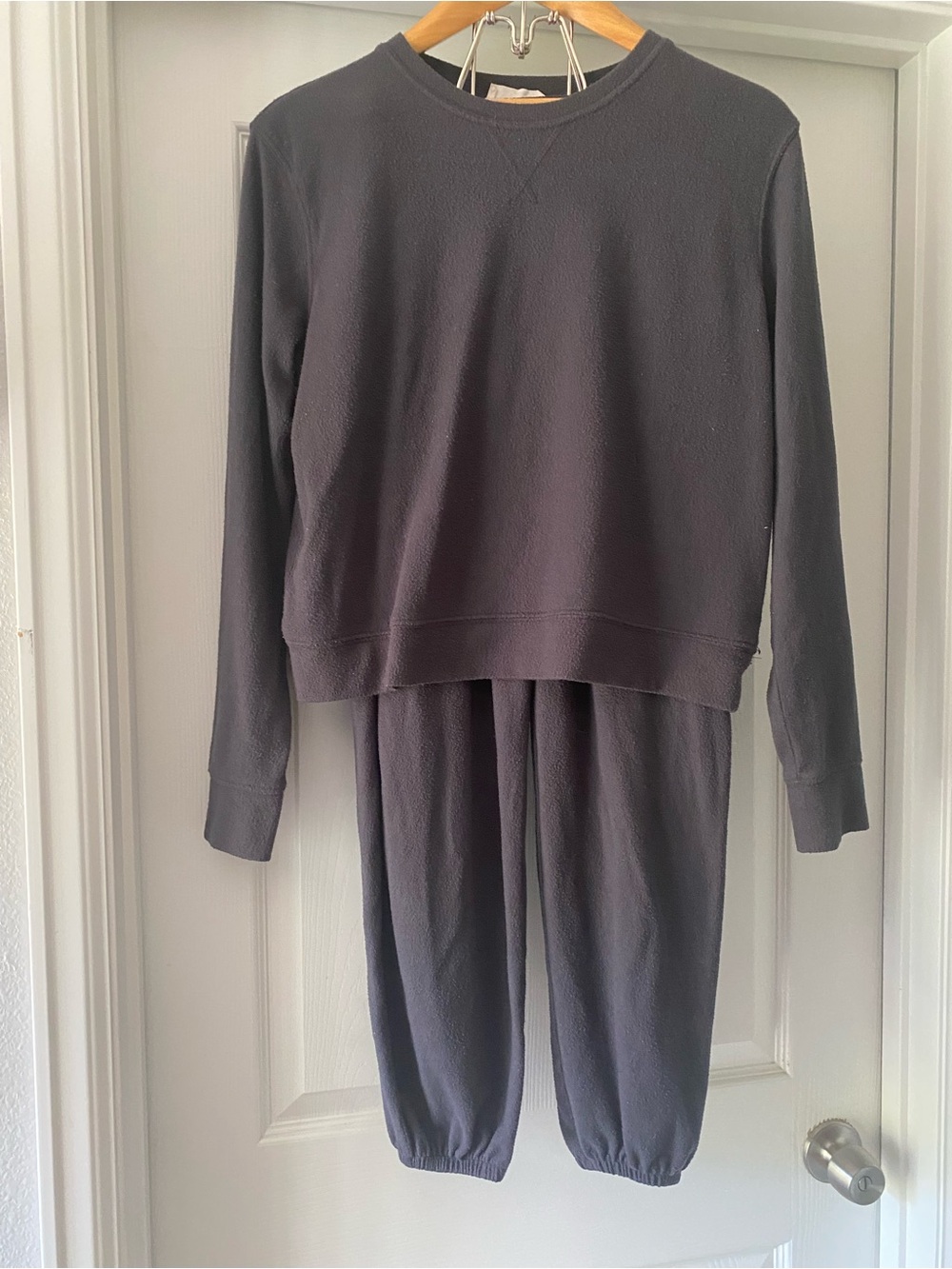 Double Zero Charcoal Soft Knit Top & Joggers Set